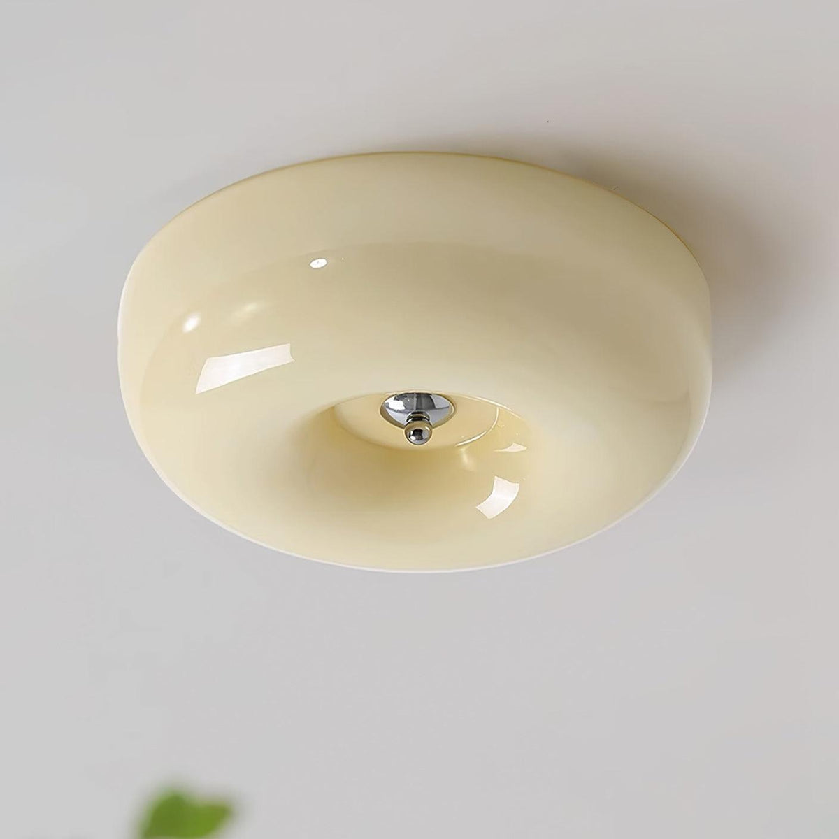 Glass Button Ceiling Lamp - Low-Profile Smooth Glass Button LED Flush Mount Light