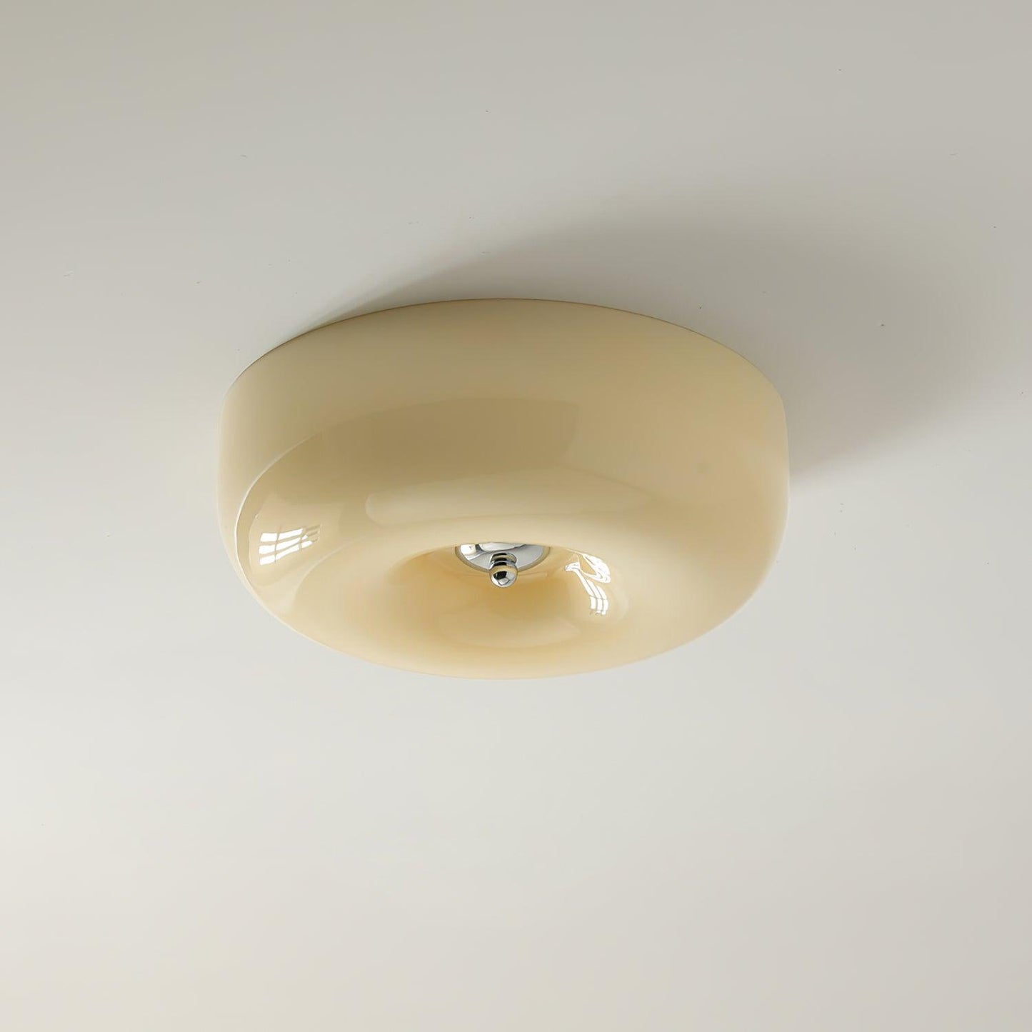 Glass Button Ceiling Lamp - Low-Profile Smooth Glass Button LED Flush Mount Light