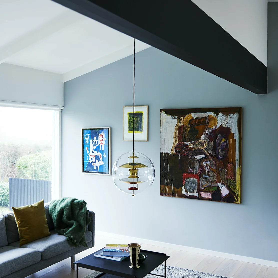 Globe Pendant Lamp - Mid-Century Futuristic Acrylic Sphere & Multi-Reflector Pendant Light