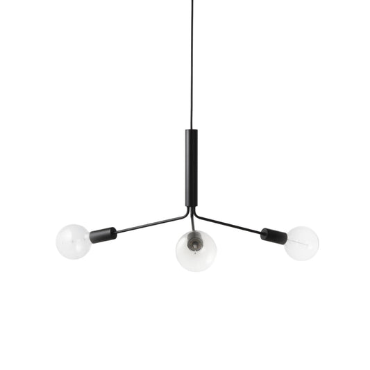 Grand Metro Chandelier - Sleek Multi-Arm Metal Ceiling Light in Black & Copper