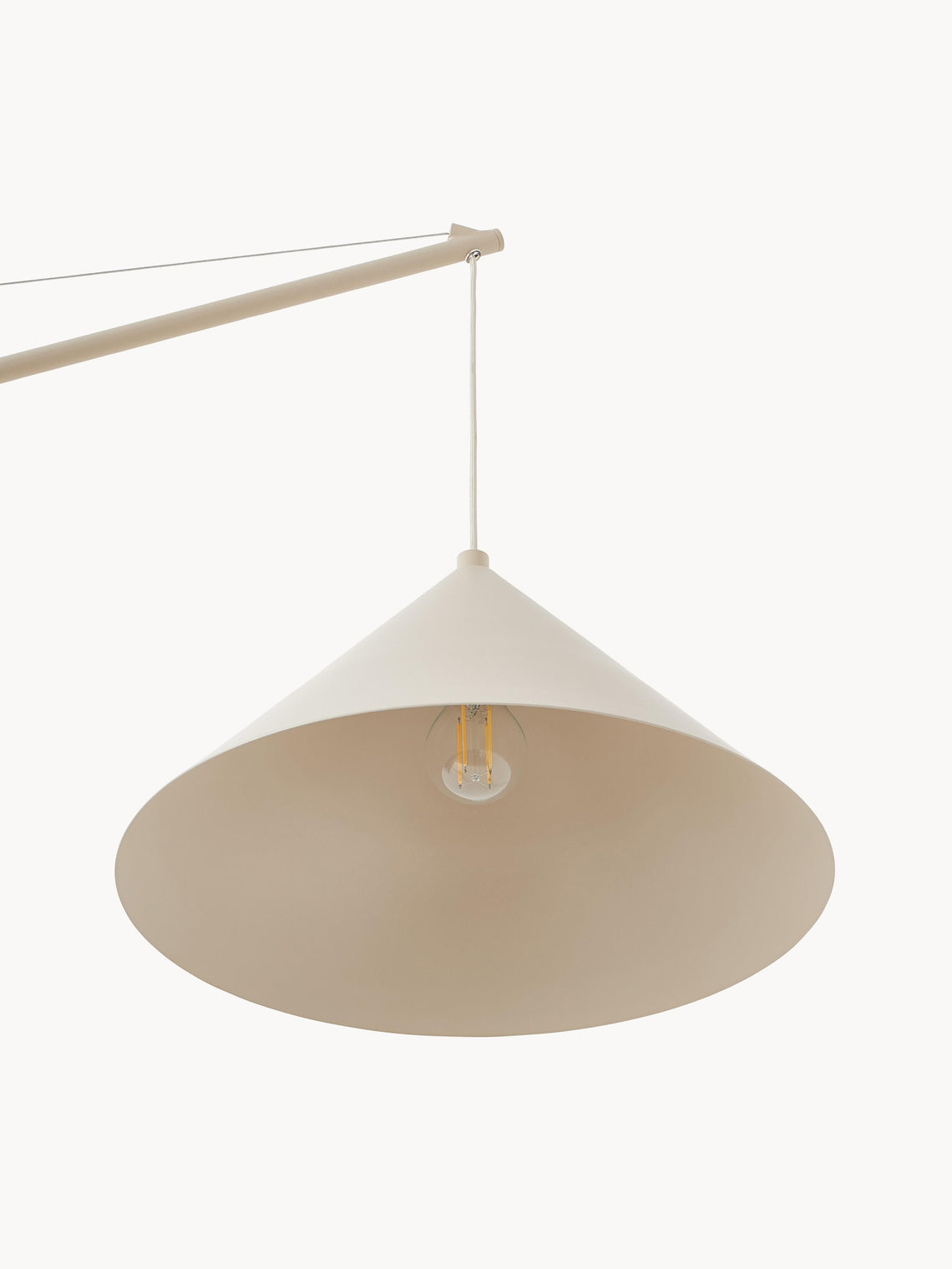 Grande Travertine Floor Lamp - Sweeping Arc Metal Floor Light with Travertine Base