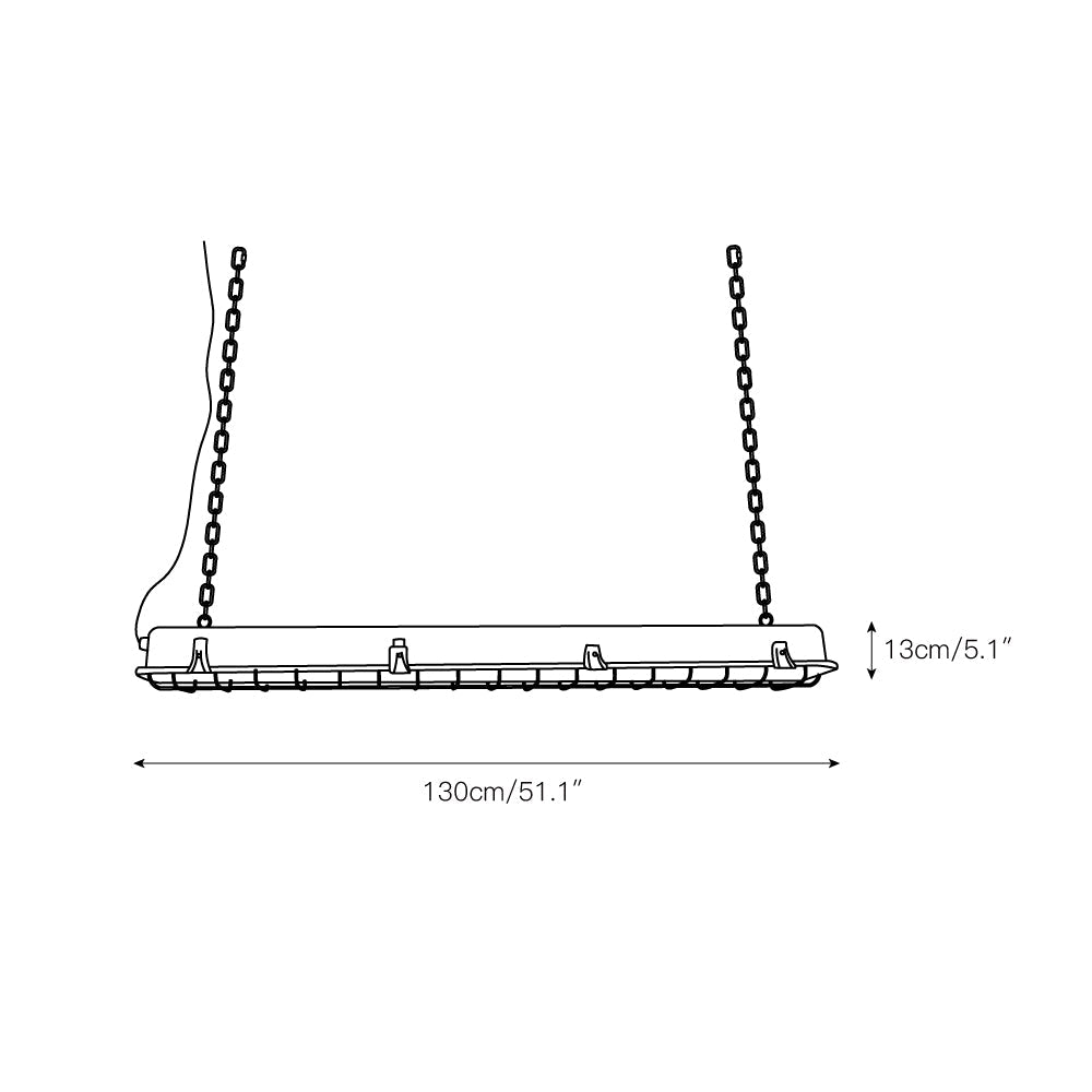 Gta Cage Pendant Light - Russian Mine-Inspired Stainless Steel & Caged Glass Linear LED Pendant
