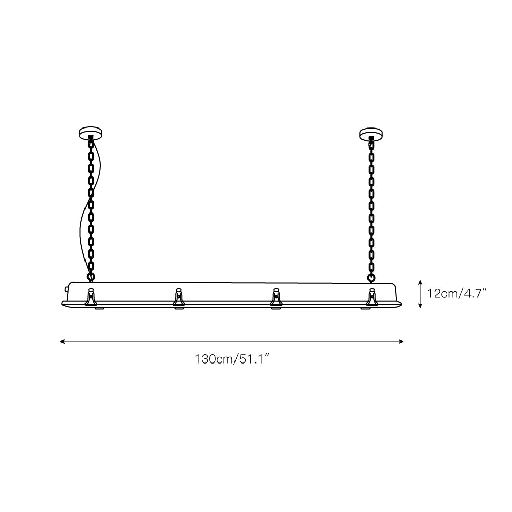 Gta Pendant Light - Stainless Steel & Clear Glass Linear Integrated LED Pendant