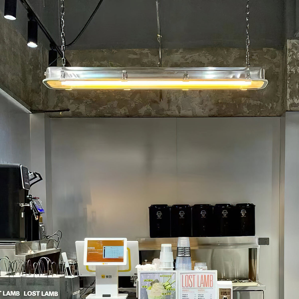 Gta Pendant Light - Stainless Steel & Clear Glass Linear Integrated LED Pendant