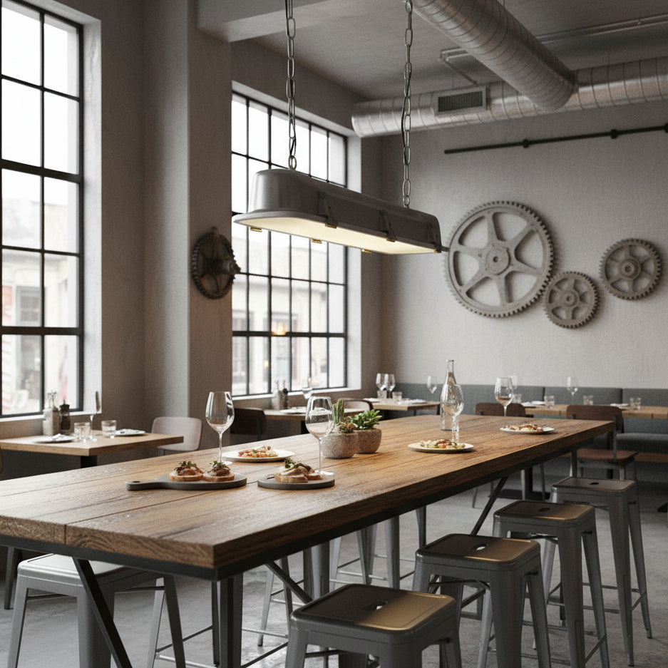 Gta Pendant Light - Stainless Steel & Clear Glass Linear Integrated LED Pendant