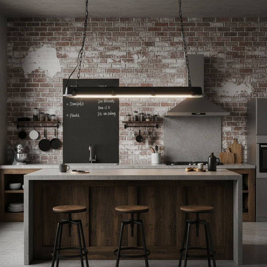 Gta Pendant Light - Stainless Steel & Clear Glass Linear Integrated LED Pendant