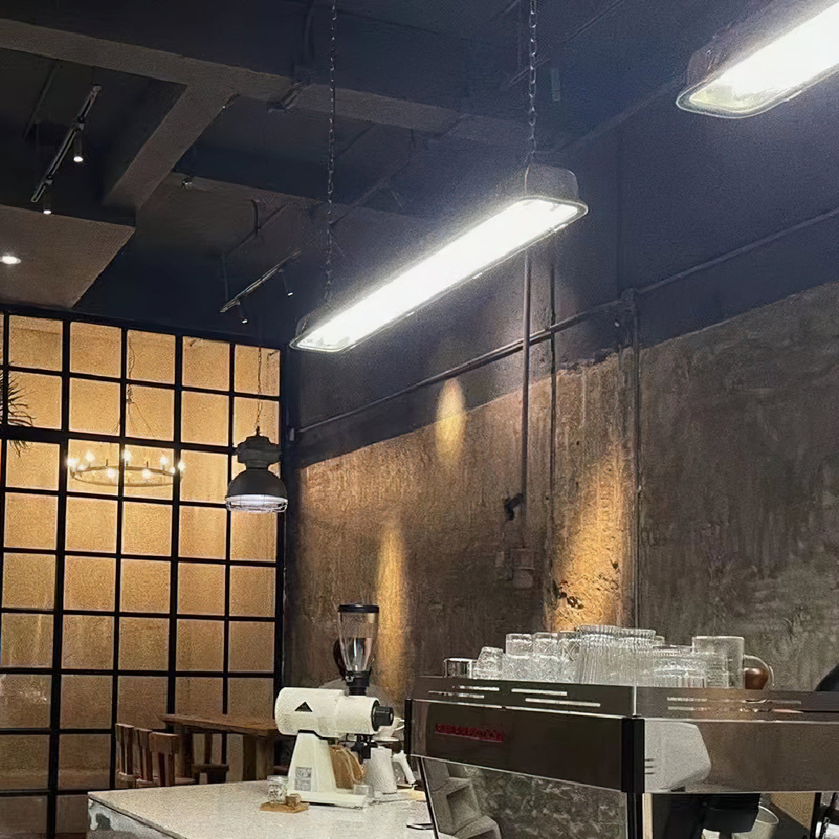 Gta Pendant Light - Stainless Steel & Clear Glass Linear Integrated LED Pendant