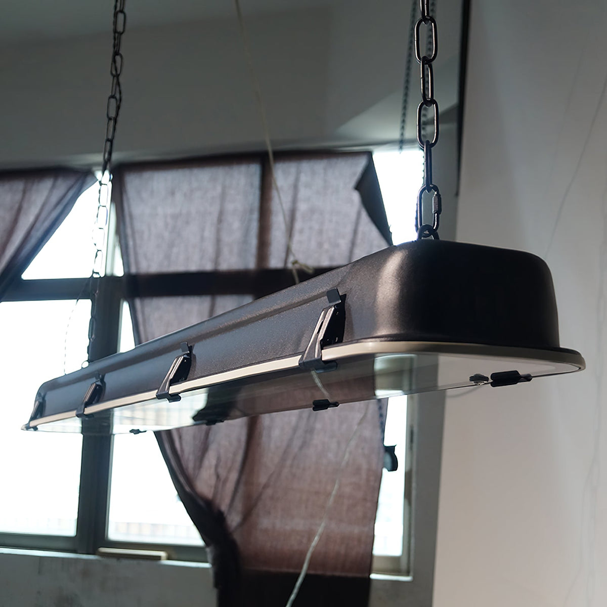 Gta Pendant Light - Stainless Steel & Clear Glass Linear Integrated LED Pendant