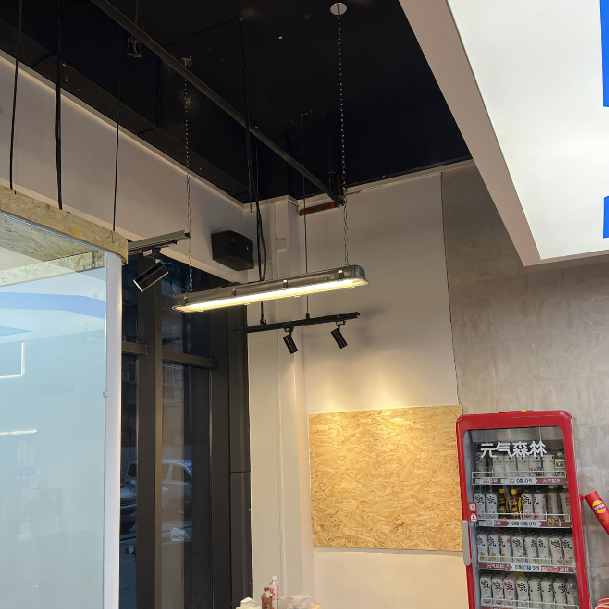 Gta Pendant Light - Stainless Steel & Clear Glass Linear Integrated LED Pendant