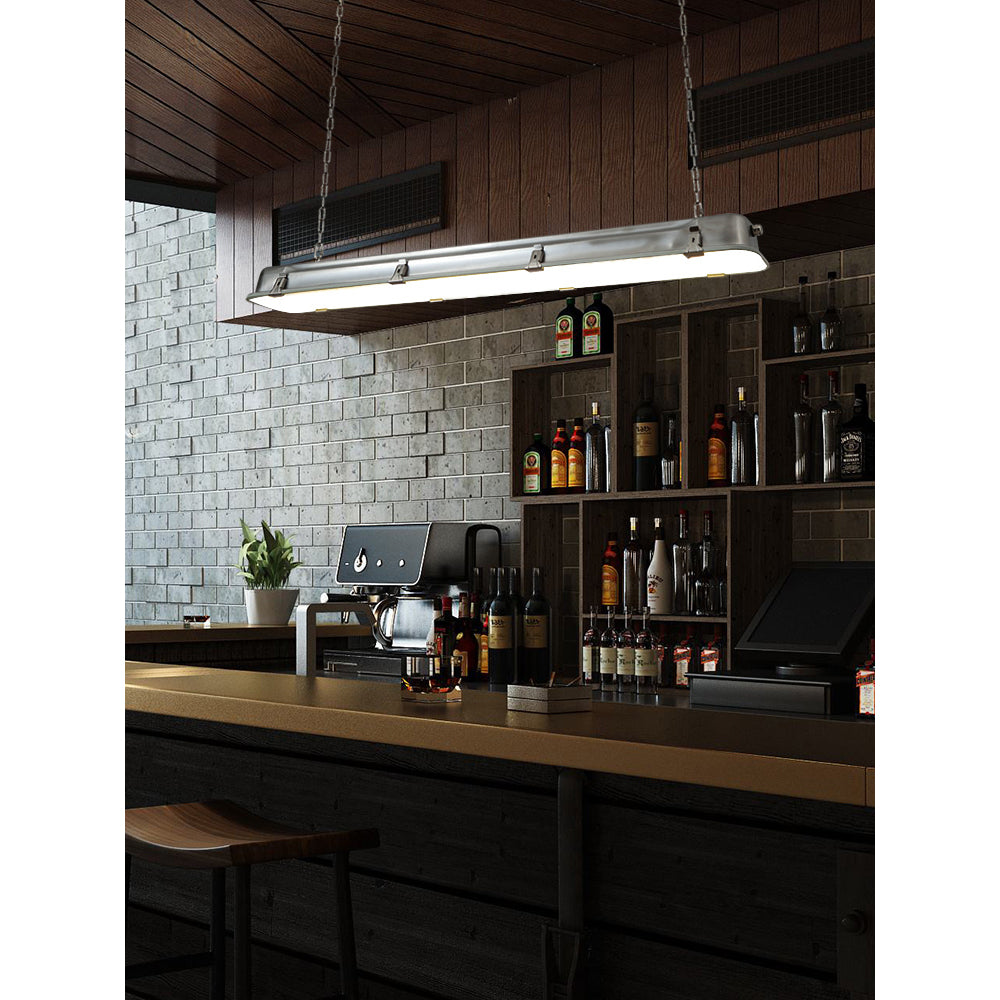 Gta Pendant Light - Stainless Steel & Clear Glass Linear Integrated LED Pendant