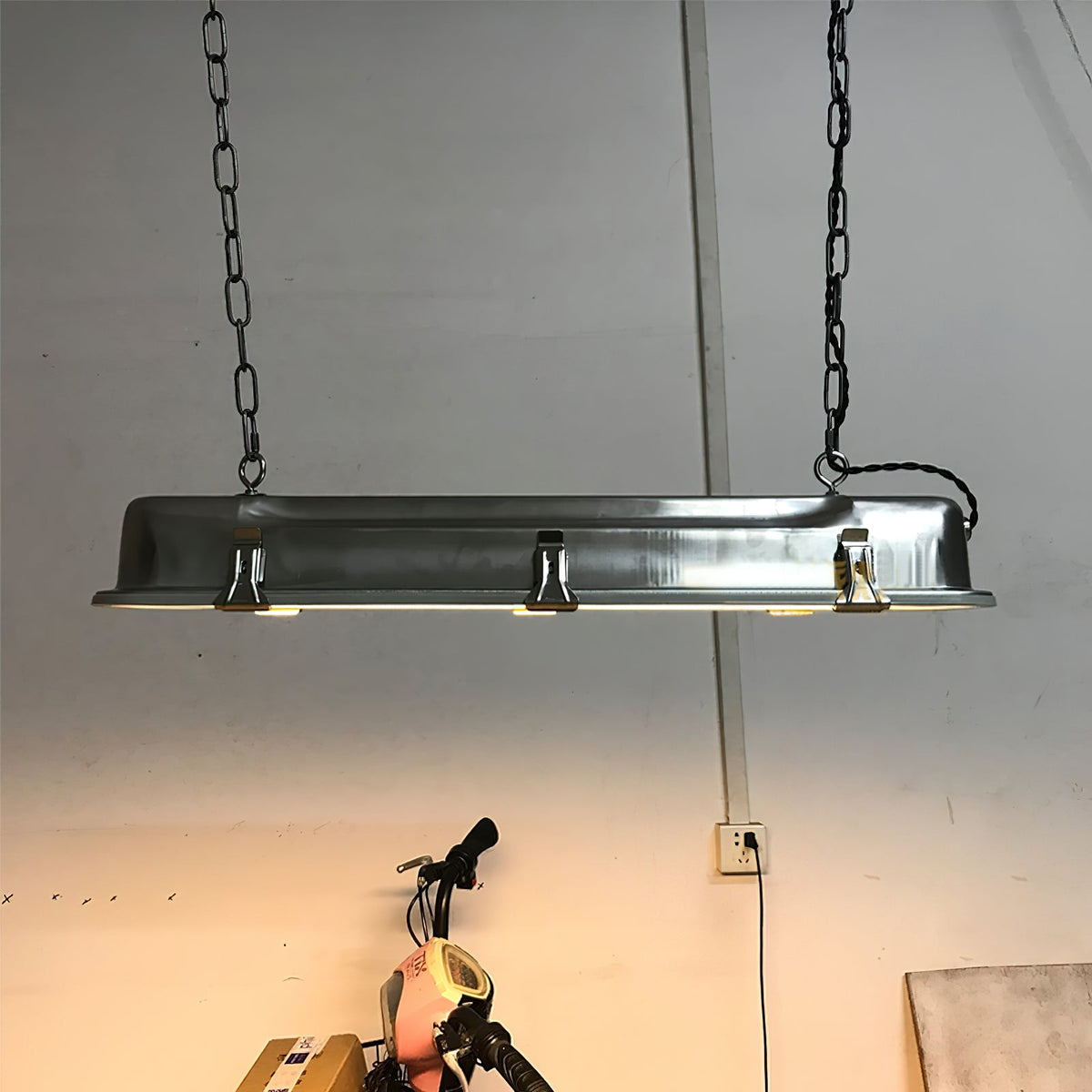 Gta Pendant Light - Stainless Steel & Clear Glass Linear Integrated LED Pendant