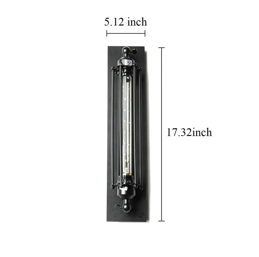 Vintage Industrial Wall Lamp - Retro Alloy Iron Shade E27 Bedside Sconce