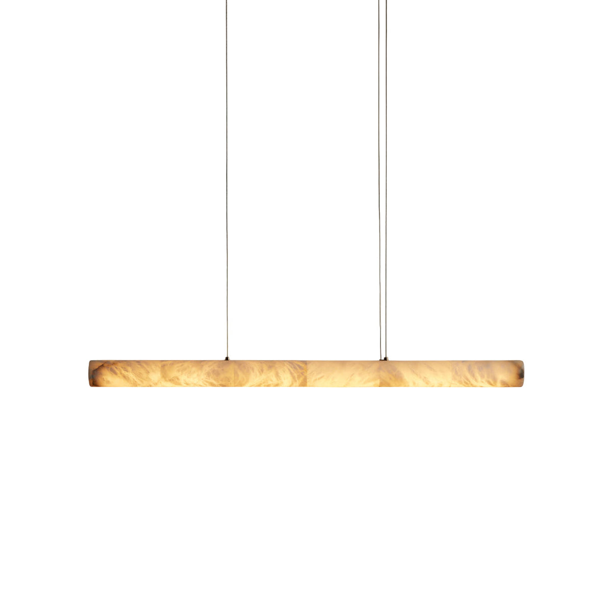 Halima Linear Alabaster Chandelier - Spanish Natural Alabaster & Warm Brass Linear LED Pendant