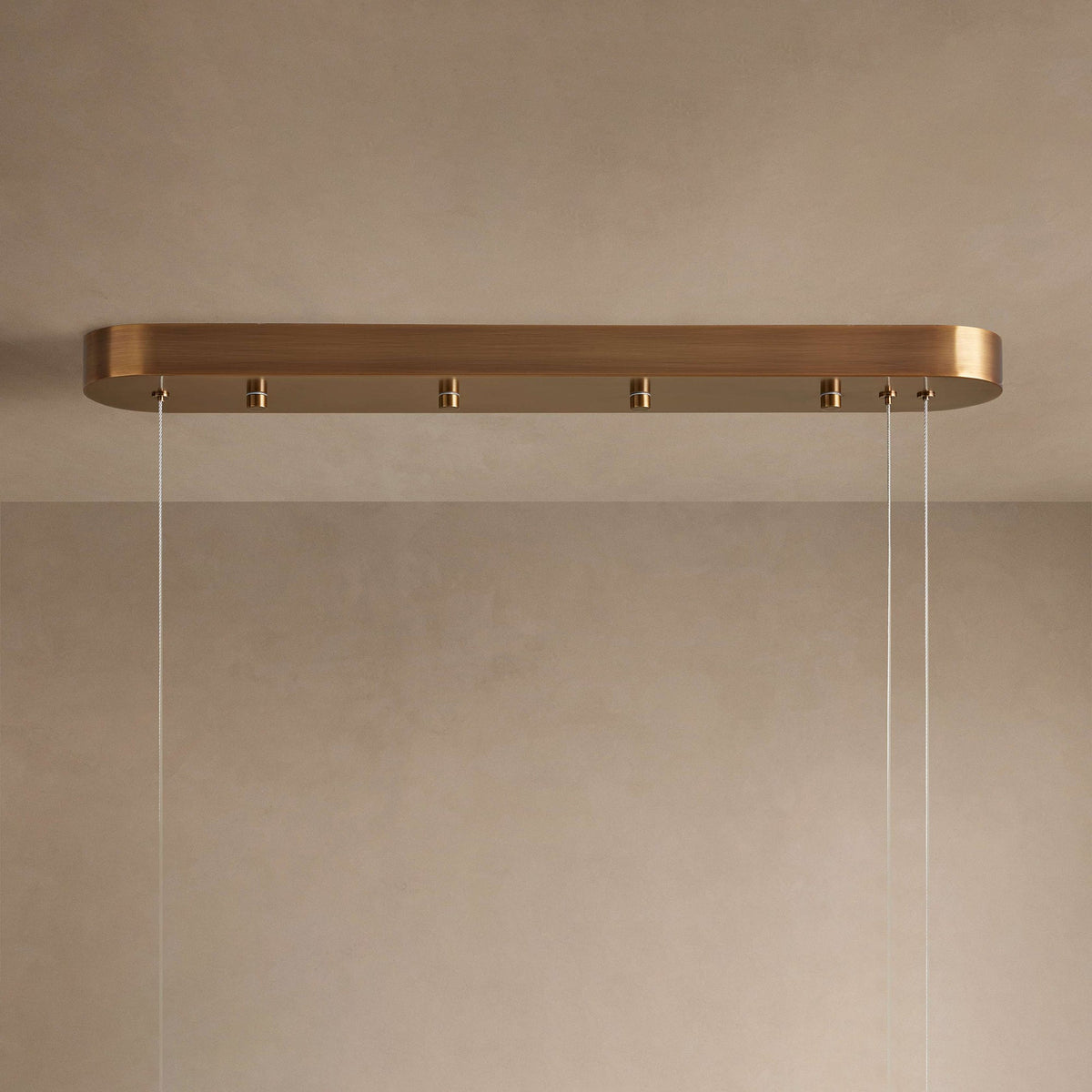 Halima Linear Alabaster Chandelier - Spanish Natural Alabaster & Warm Brass Linear LED Pendant