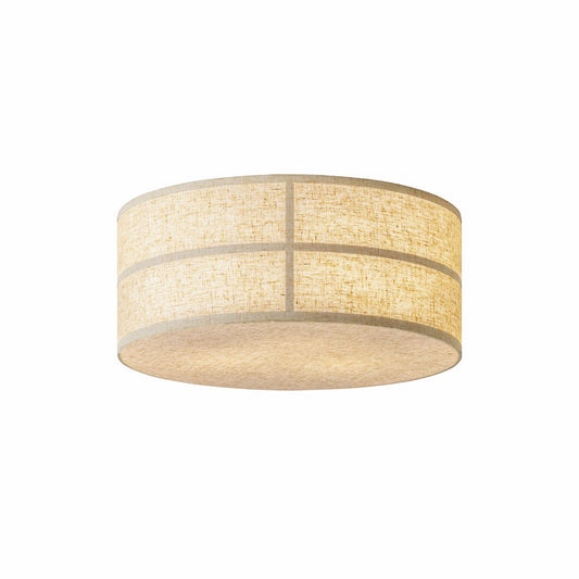 Hashira Ceiling Lamp - Architectural Textured Linen Flush Mount Ceiling Light