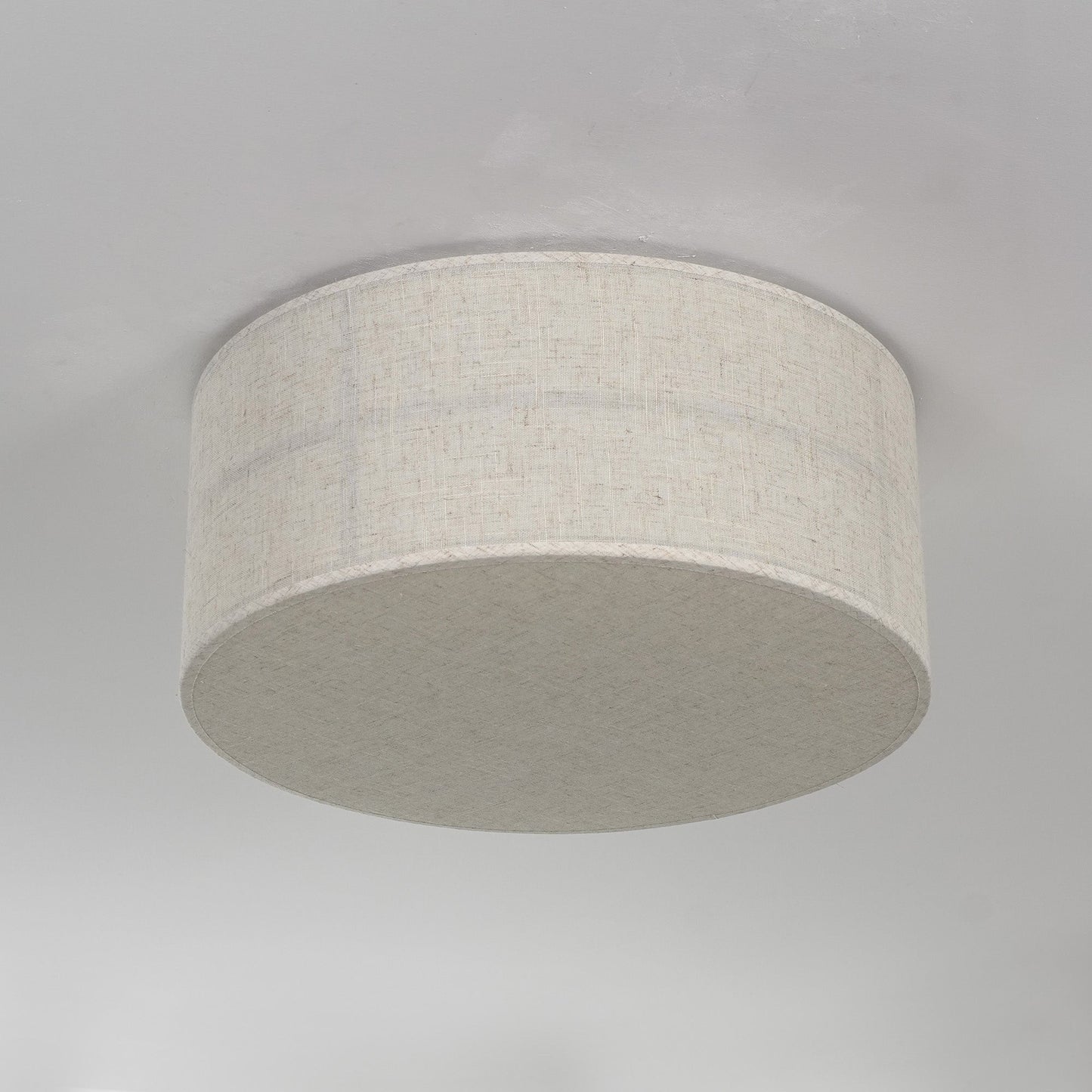 Hashira Ceiling Lamp - Architectural Textured Linen Flush Mount Ceiling Light