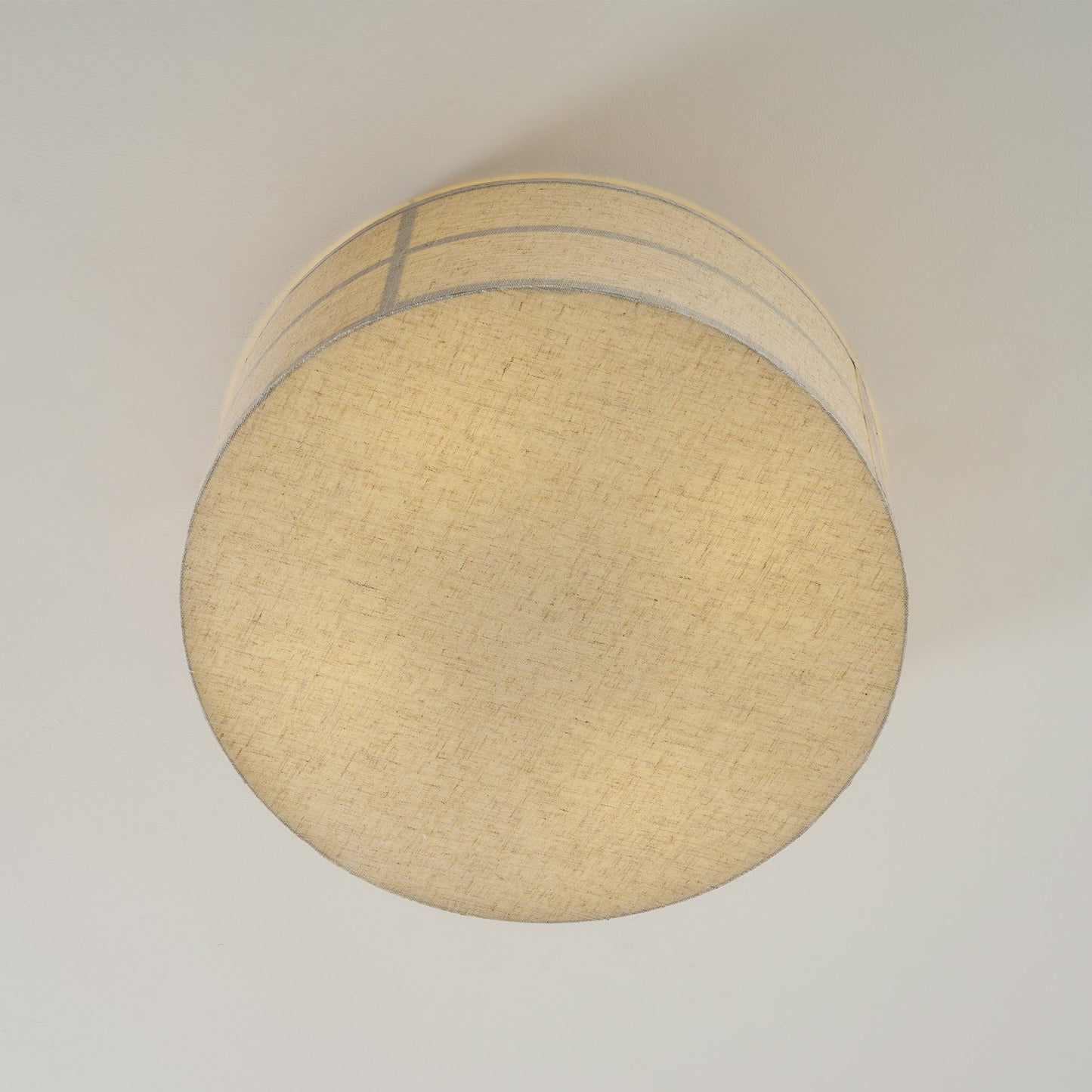 Hashira Ceiling Lamp - Architectural Textured Linen Flush Mount Ceiling Light