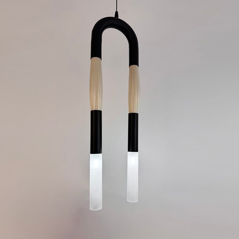 Head Antonia Pendant Lamp - Avant-Garde Faux Horsehair & Iron Pendan