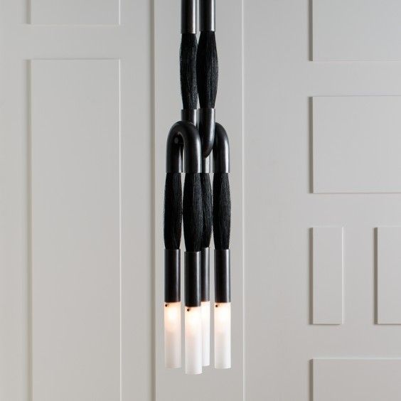 Head Antonia Pendant Lamp - Avant-Garde Faux Horsehair & Iron Pendan