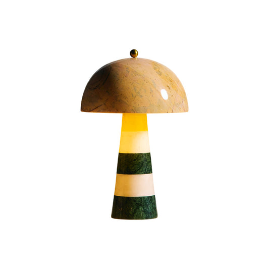 Hed Marble Table Lamp - Sculptural Striped Stone Desk Light | Quiet Luxury