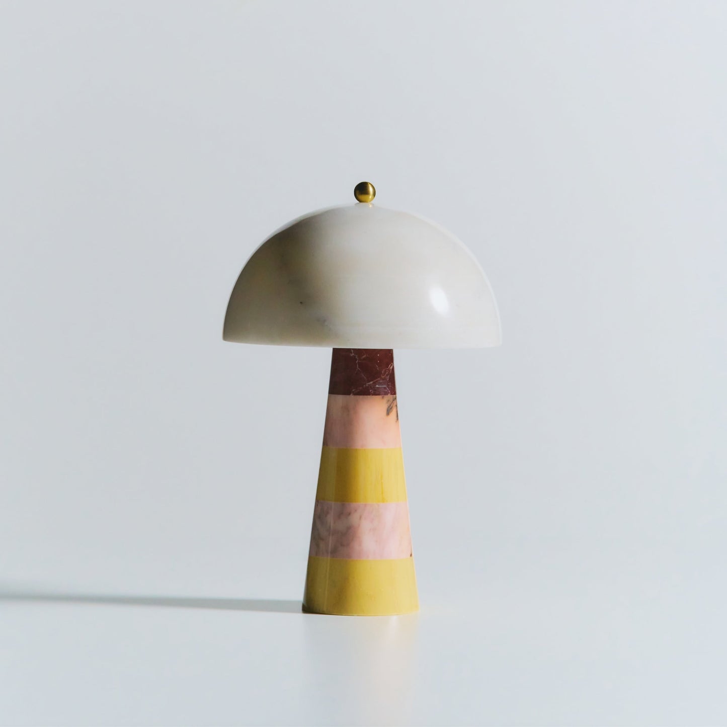 Hed Marble Table Lamp - Sculptural Striped Stone Desk Light | Quiet Luxury
