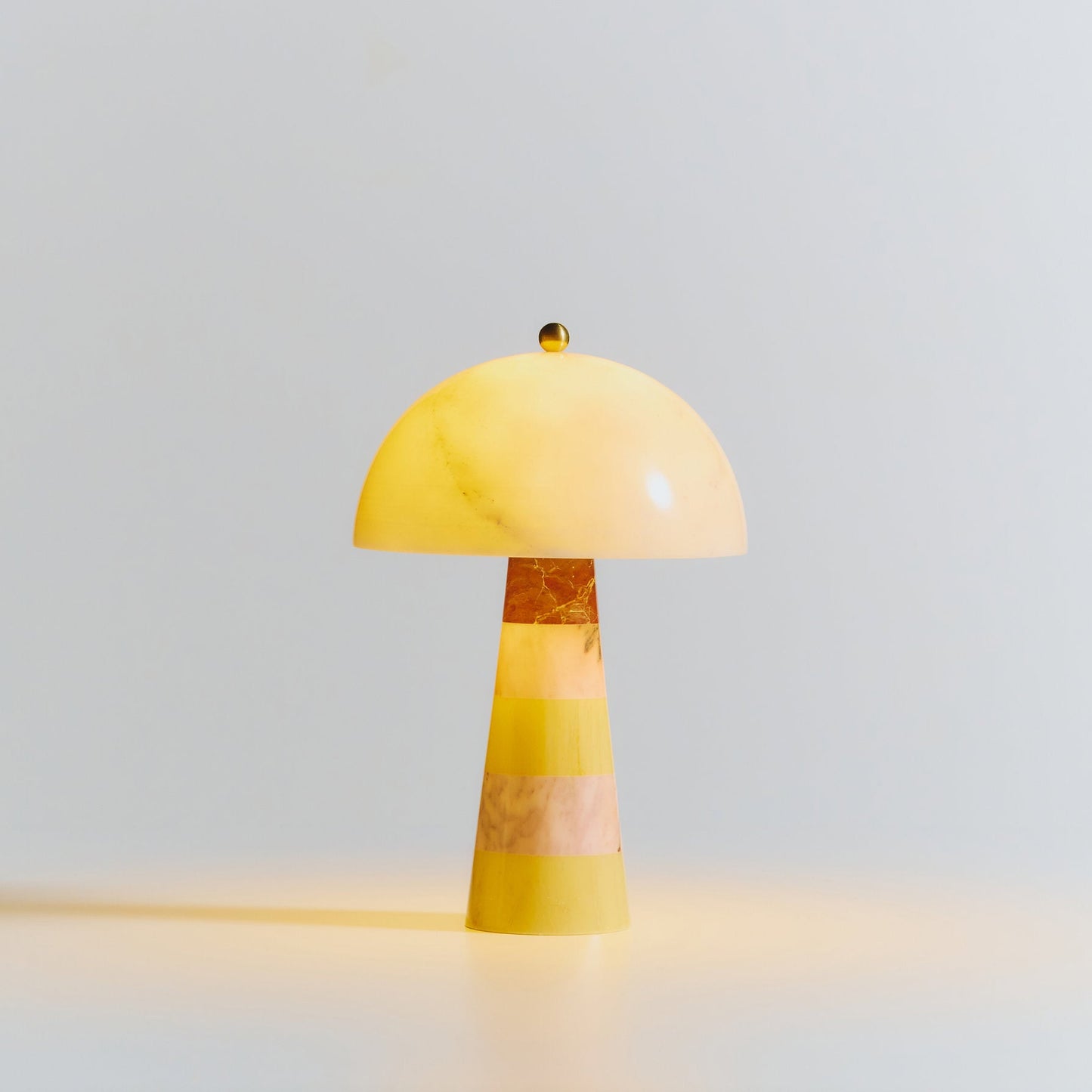 Hed Marble Table Lamp - Sculptural Striped Stone Desk Light | Quiet Luxury