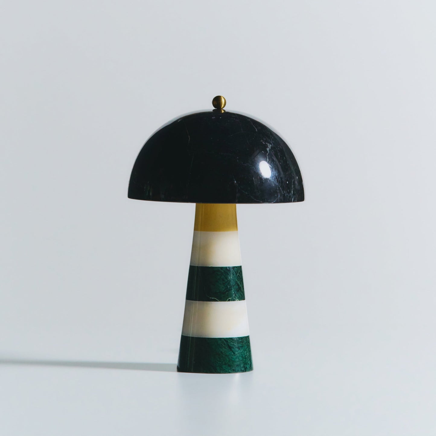 Hed Marble Table Lamp - Sculptural Striped Stone Desk Light | Quiet Luxury