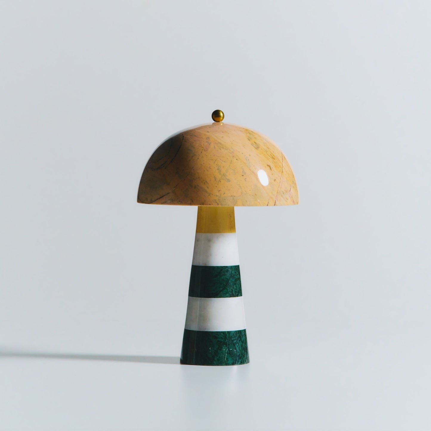 Hed Marble Table Lamp - Sculptural Striped Stone Desk Light | Quiet Luxury