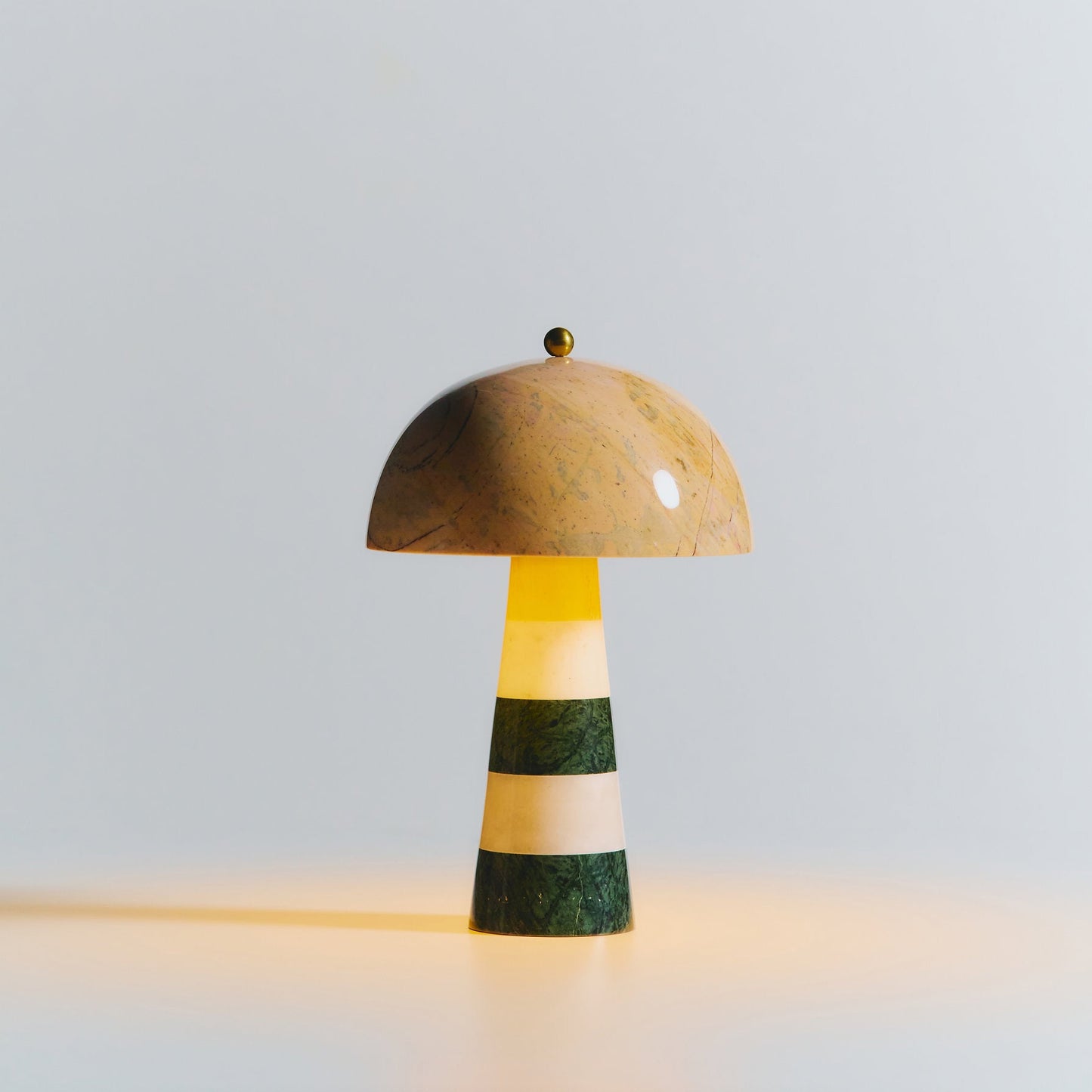 Hed Marble Table Lamp - Sculptural Striped Stone Desk Light | Quiet Luxury