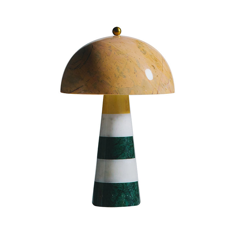 Hed Marble Table Lamp - Sculptural Striped Stone Desk Light | Quiet Luxury