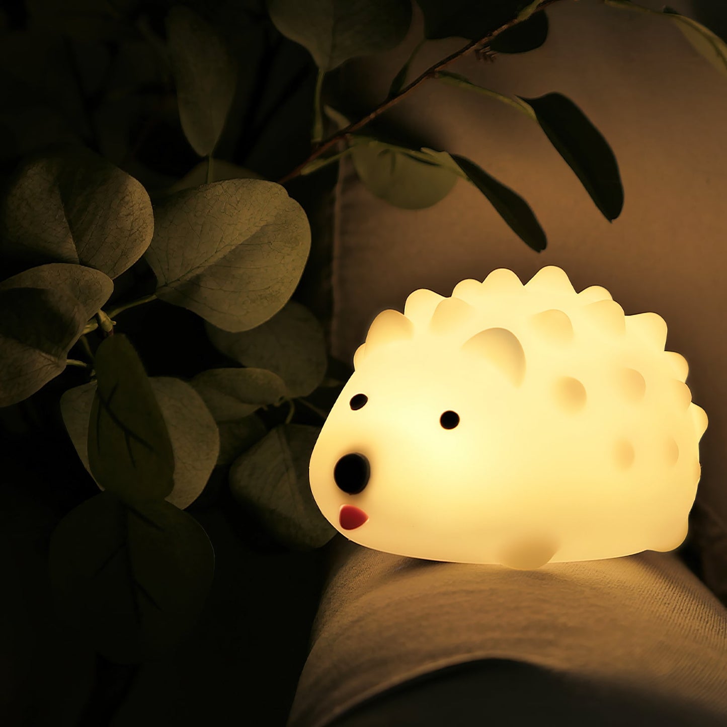 Hedgehog Timing Night Light - Dimmable Silicone Kids Lamp with Built-in Battery