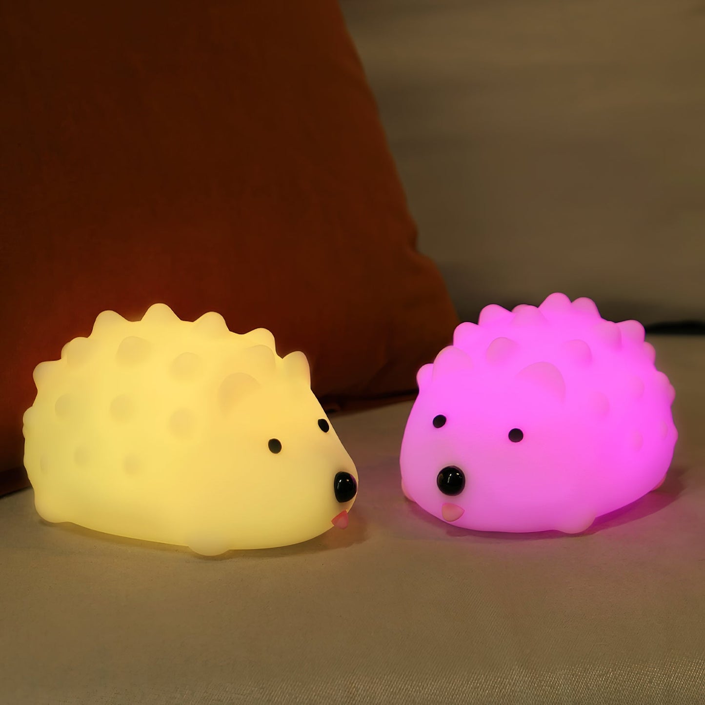 Hedgehog Timing Night Light - Dimmable Silicone Kids Lamp with Built-in Battery