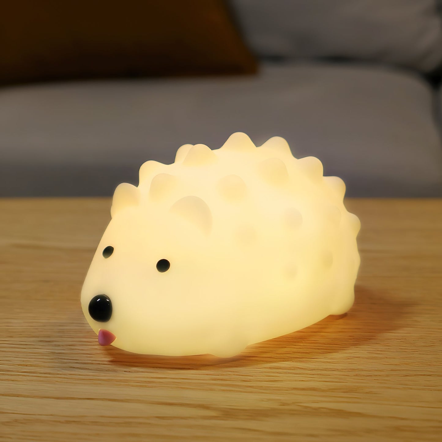 Hedgehog Timing Night Light - Dimmable Silicone Kids Lamp with Built-in Battery
