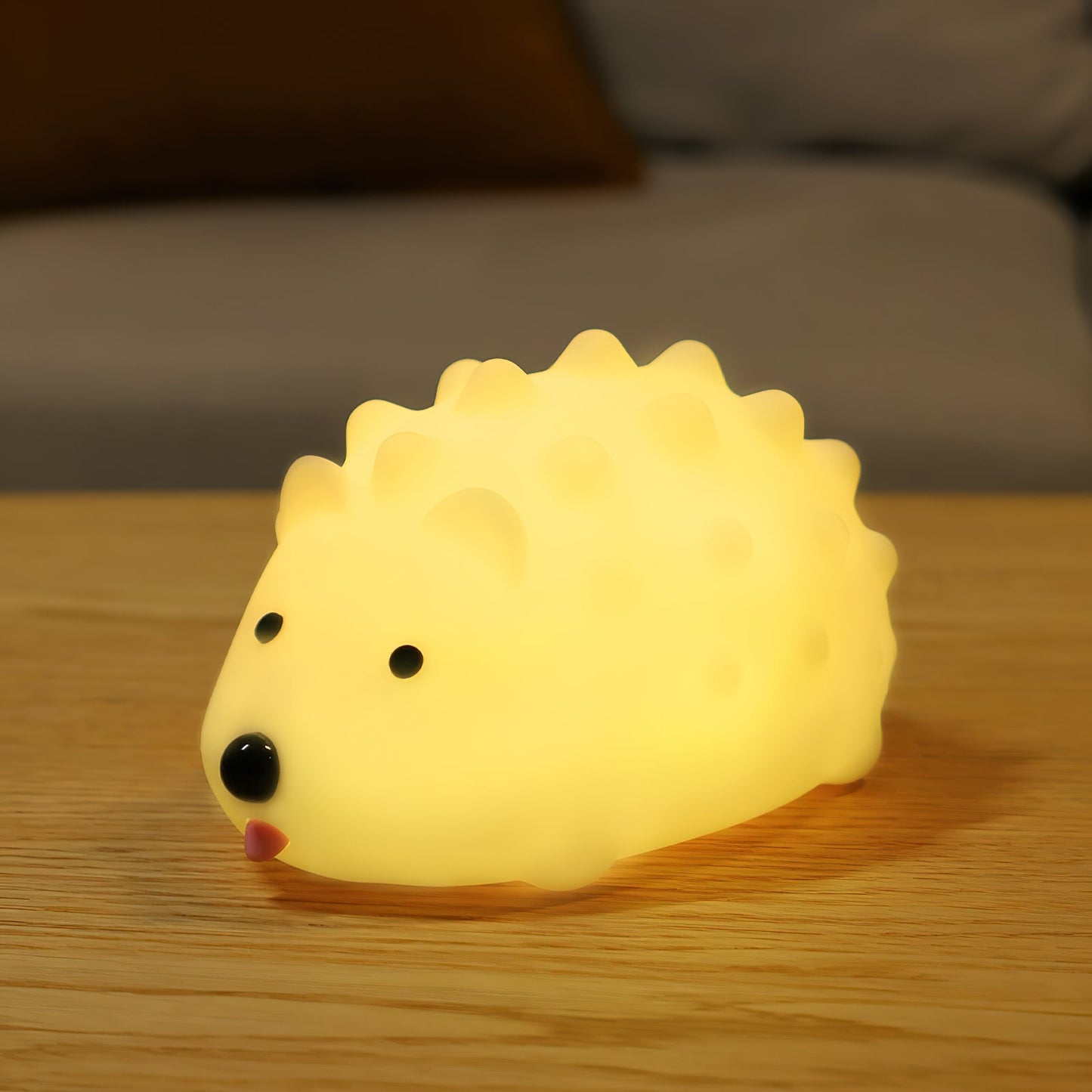 Hedgehog Timing Night Light - Dimmable Silicone Kids Lamp with Built-in Battery