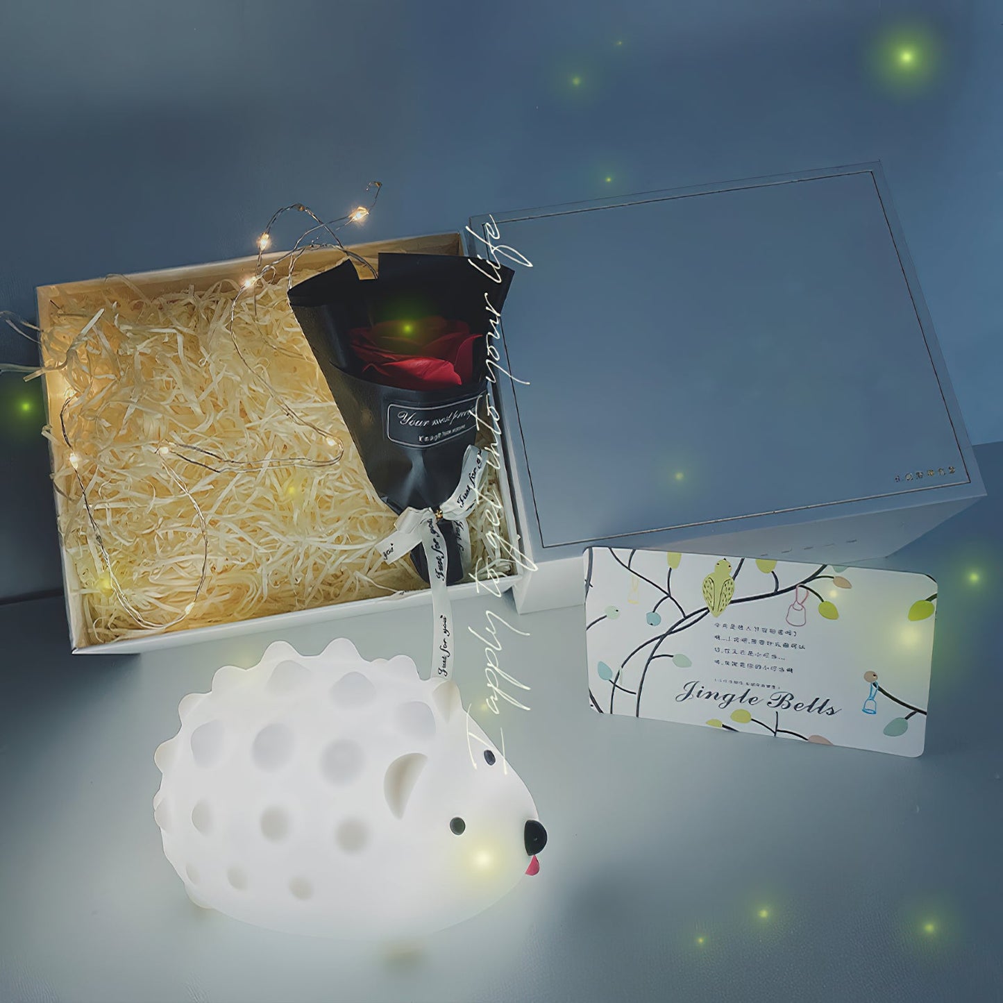 Hedgehog Timing Night Light - Dimmable Silicone Kids Lamp with Built-in Battery