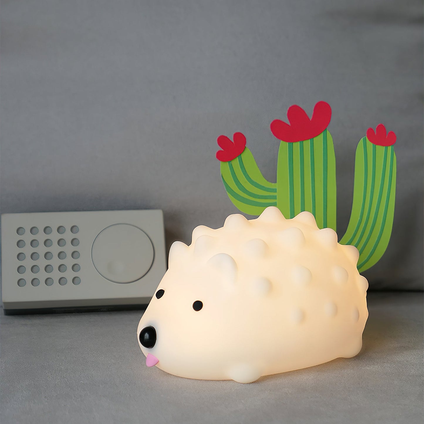 Hedgehog Timing Night Light - Dimmable Silicone Kids Lamp with Built-in Battery