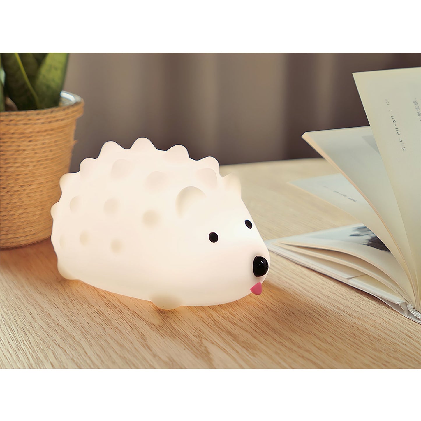 Hedgehog Timing Night Light - Dimmable Silicone Kids Lamp with Built-in Battery