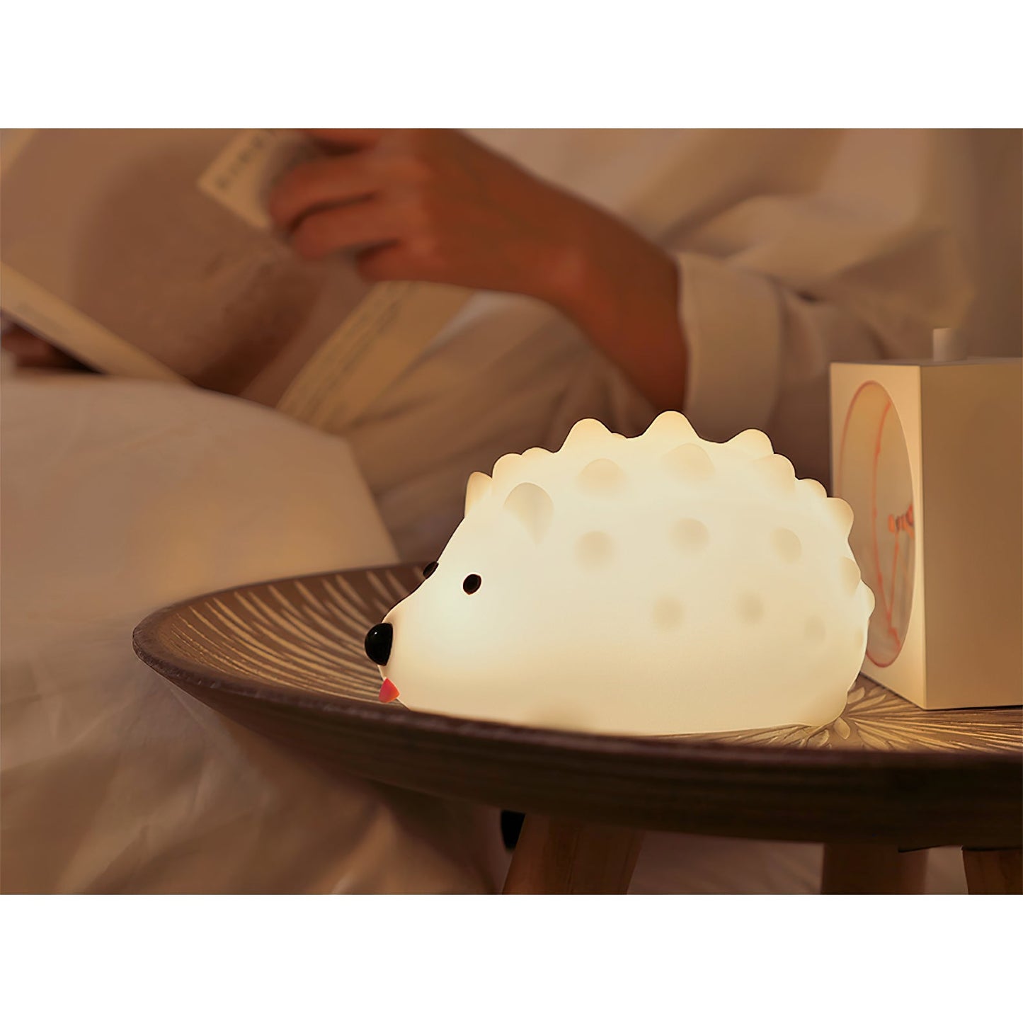 Hedgehog Timing Night Light - Dimmable Silicone Kids Lamp with Built-in Battery