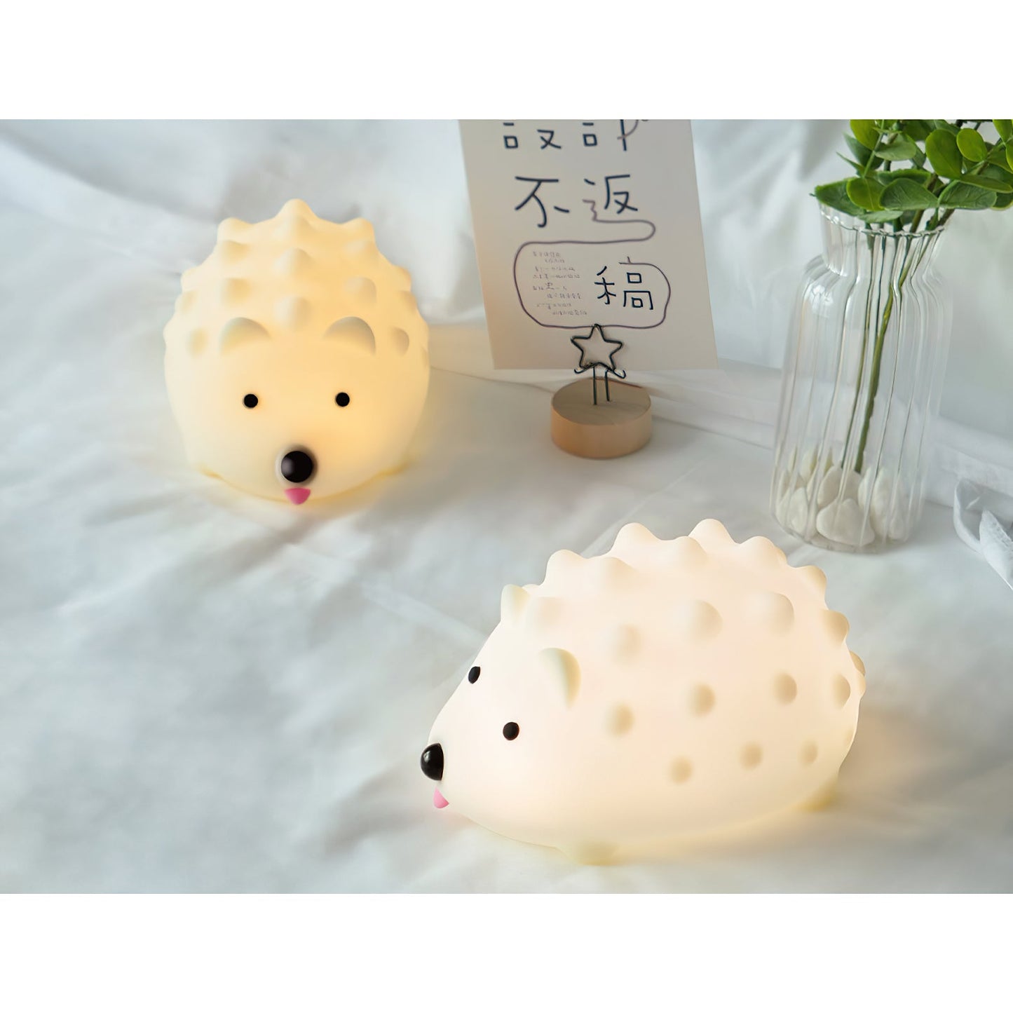 Hedgehog Timing Night Light - Dimmable Silicone Kids Lamp with Built-in Battery