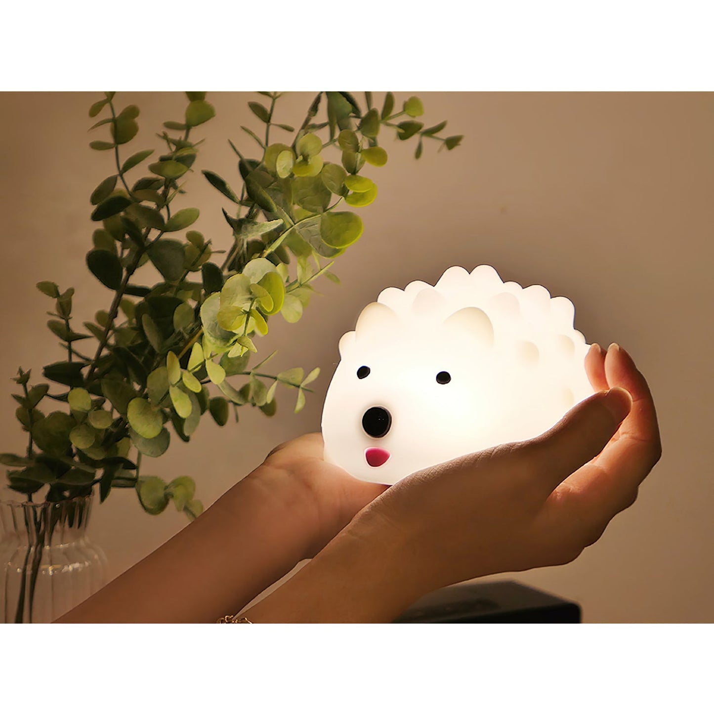 Hedgehog Timing Night Light - Dimmable Silicone Kids Lamp with Built-in Battery
