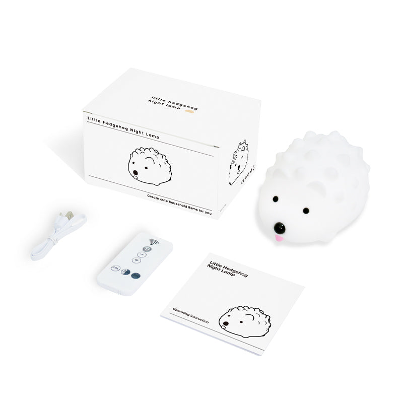 Hedgehog Timing Night Light - Dimmable Silicone Kids Lamp with Built-in Battery