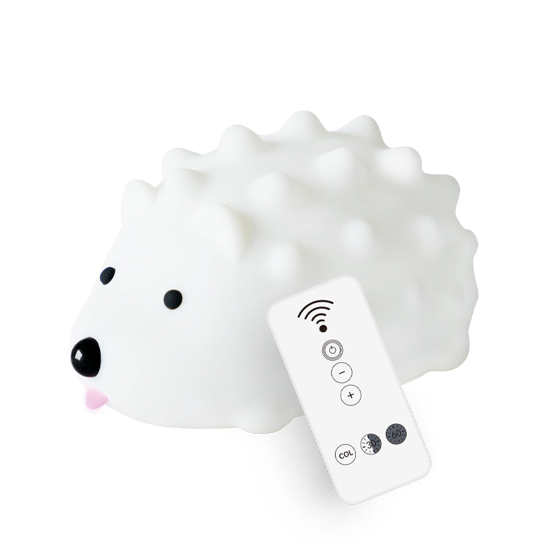 Hedgehog Timing Night Light - Dimmable Silicone Kids Lamp with Built-in Battery