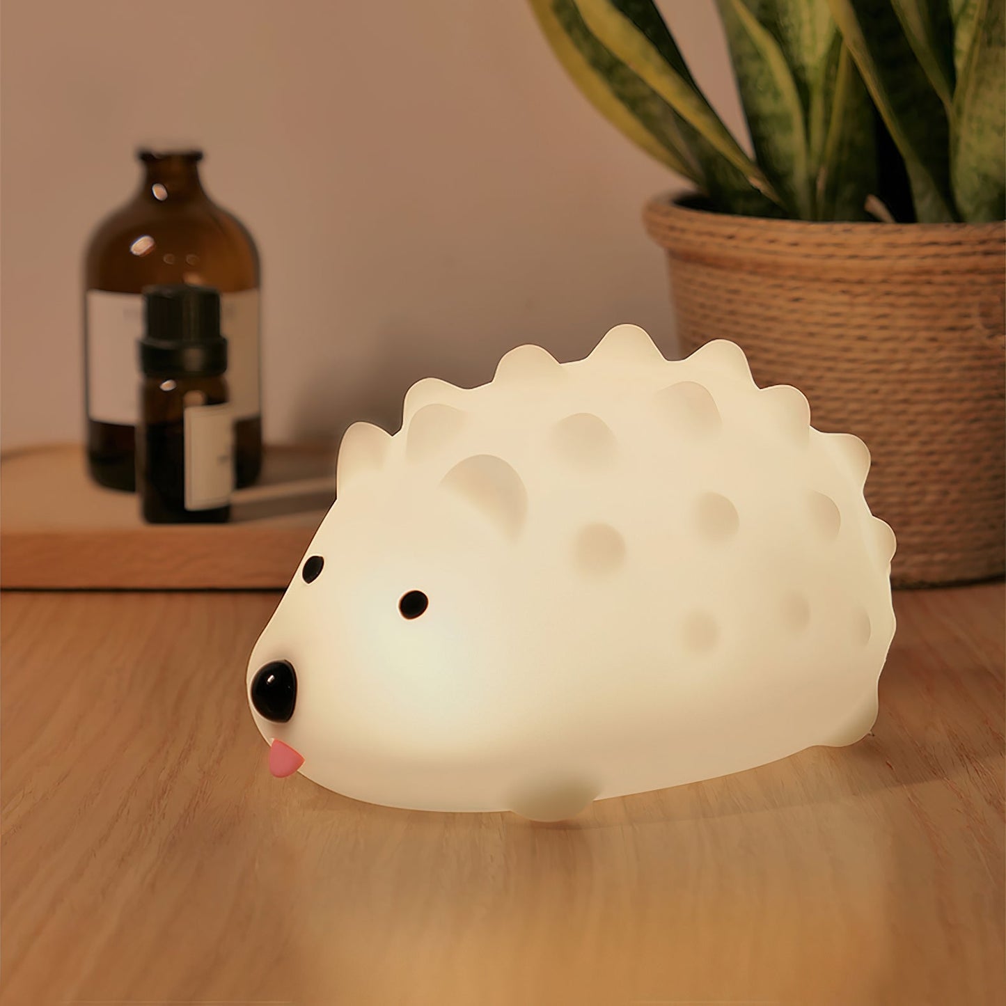 Hedgehog Timing Night Light - Dimmable Silicone Kids Lamp with Built-in Battery