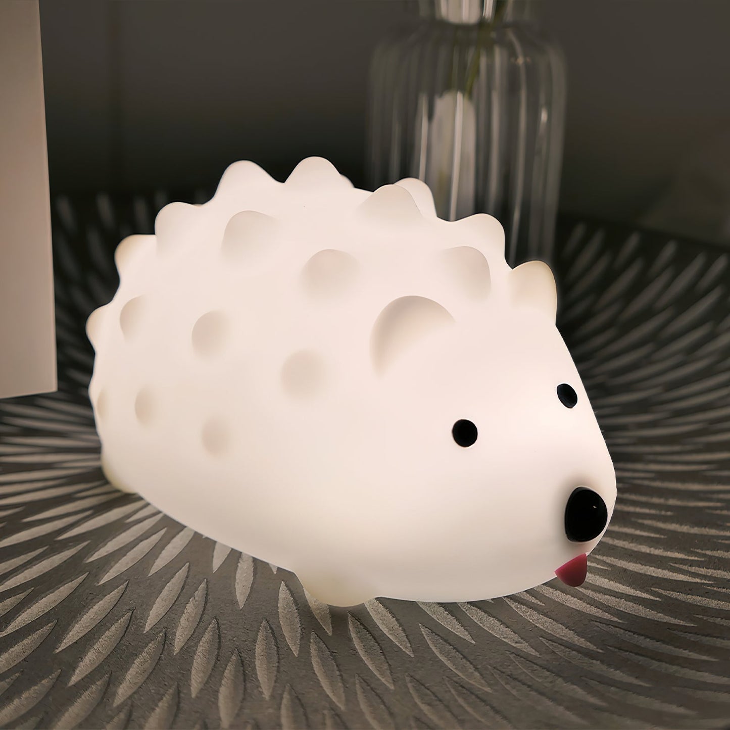 Hedgehog Timing Night Light - Dimmable Silicone Kids Lamp with Built-in Battery