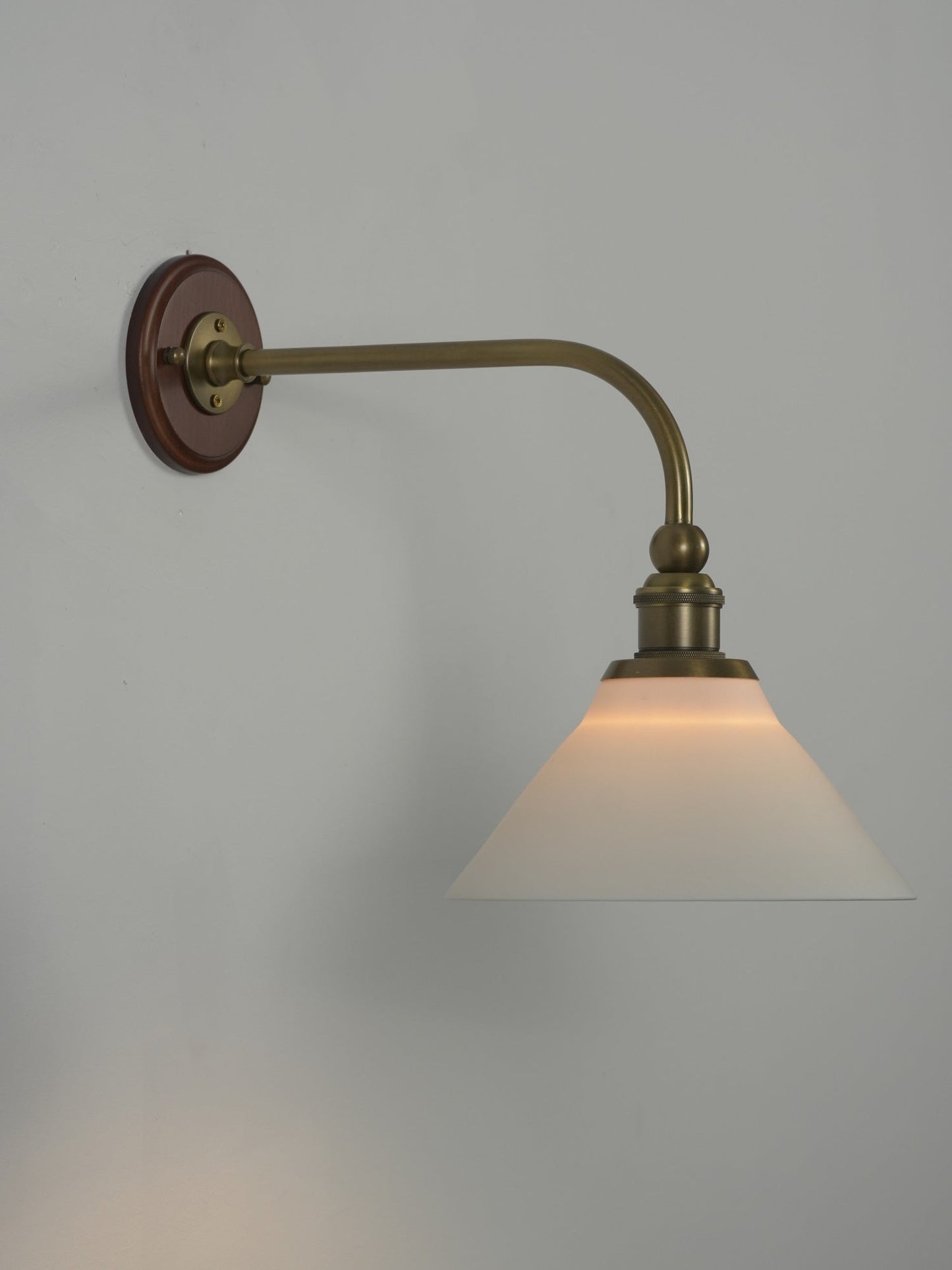 Heirloom Ceramic Wall Lamp - Walnut Wood & Brass Sconce with Pleated Ceramic Shade