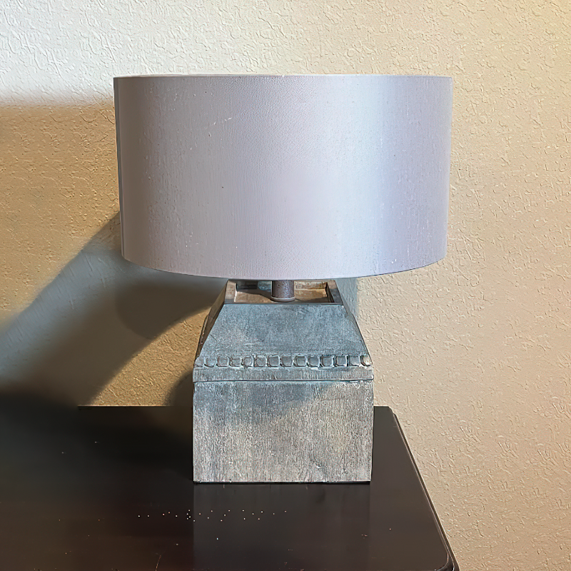 Helena Table Lamp - Solid Wood & Linen Minimalist Desk Light | Japandi Style