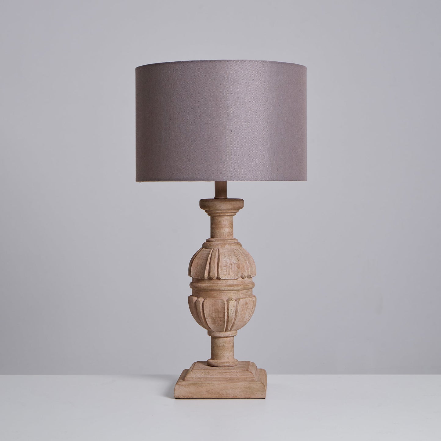 Helena Table Lamp - Solid Wood & Linen Minimalist Desk Light | Japandi Style