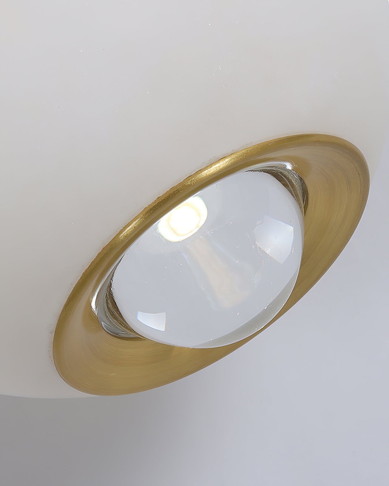 Helios Cord Alabaster Pendant Light - Modern Brass & Natural Stone LED Down-Light