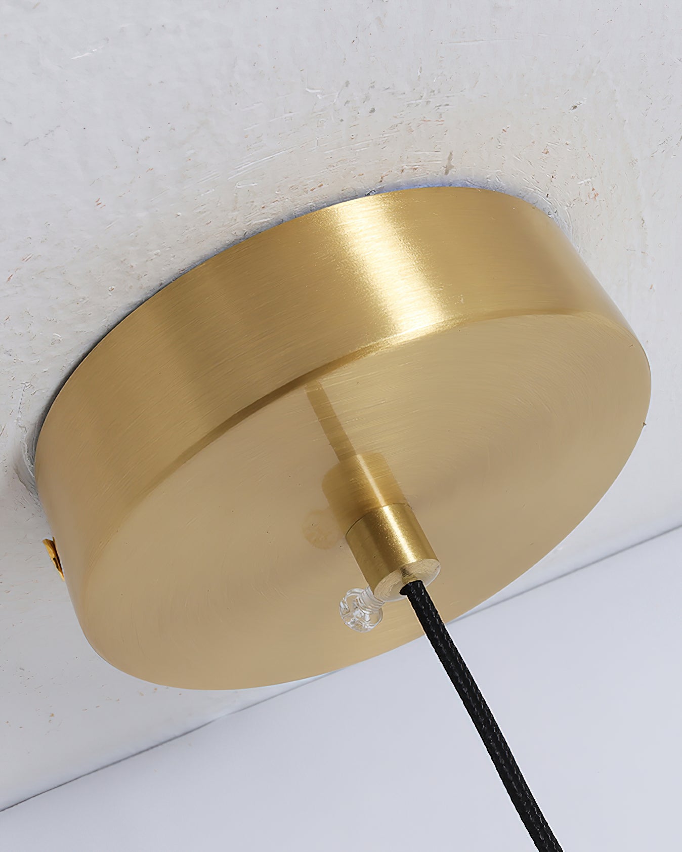 Helios Cord Alabaster Pendant Light - Modern Brass & Natural Stone LED Down-Light