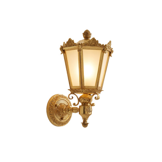 Heritage Wall Lamp - Classic Brass & Crafted Glass Sconce | Luxury Ambient Light